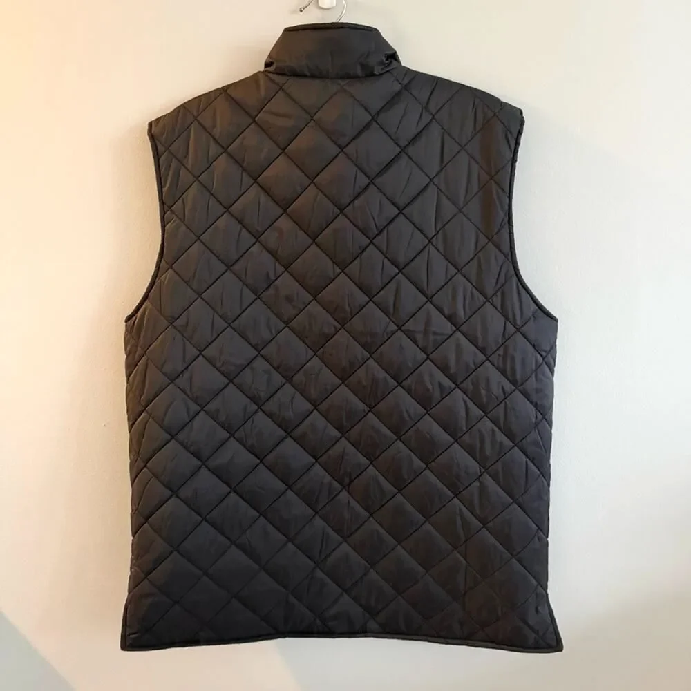 Men's Black Quilted Lightweight Vest Size L NWOT Weatherproof Vintage